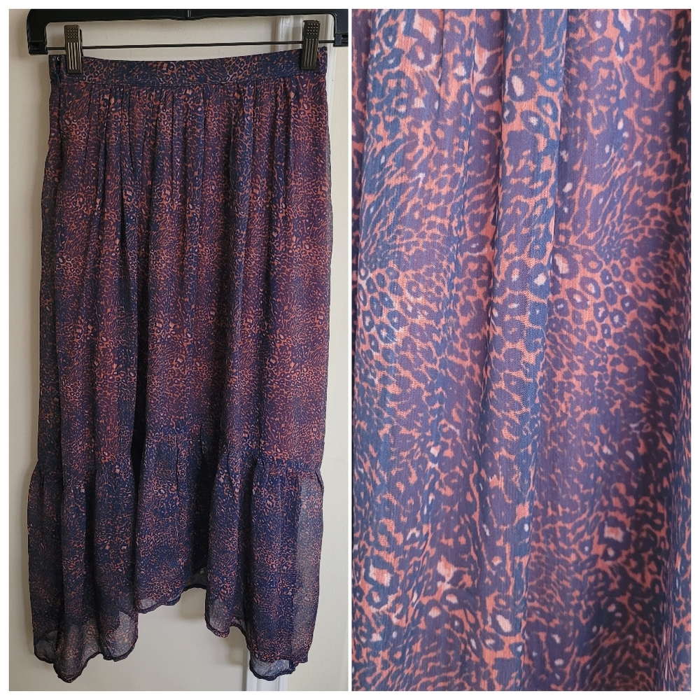 American Eagle Leapord Midi Skirt